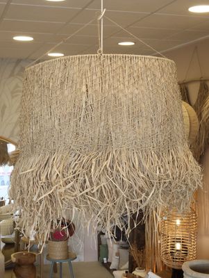 Hanglamp raffia geknoopt klein