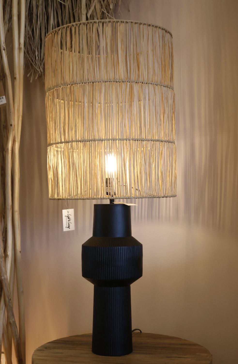 Black Base Hooded Lamp