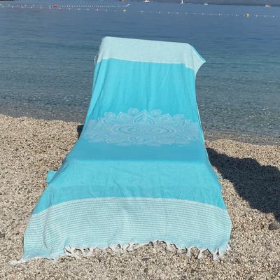 Hamamdoek beachbed cover blue