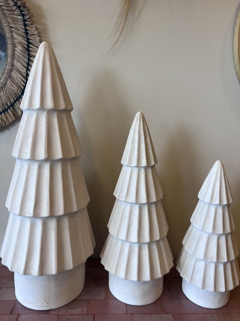 PORTO PINE TREE WHITE 28cm