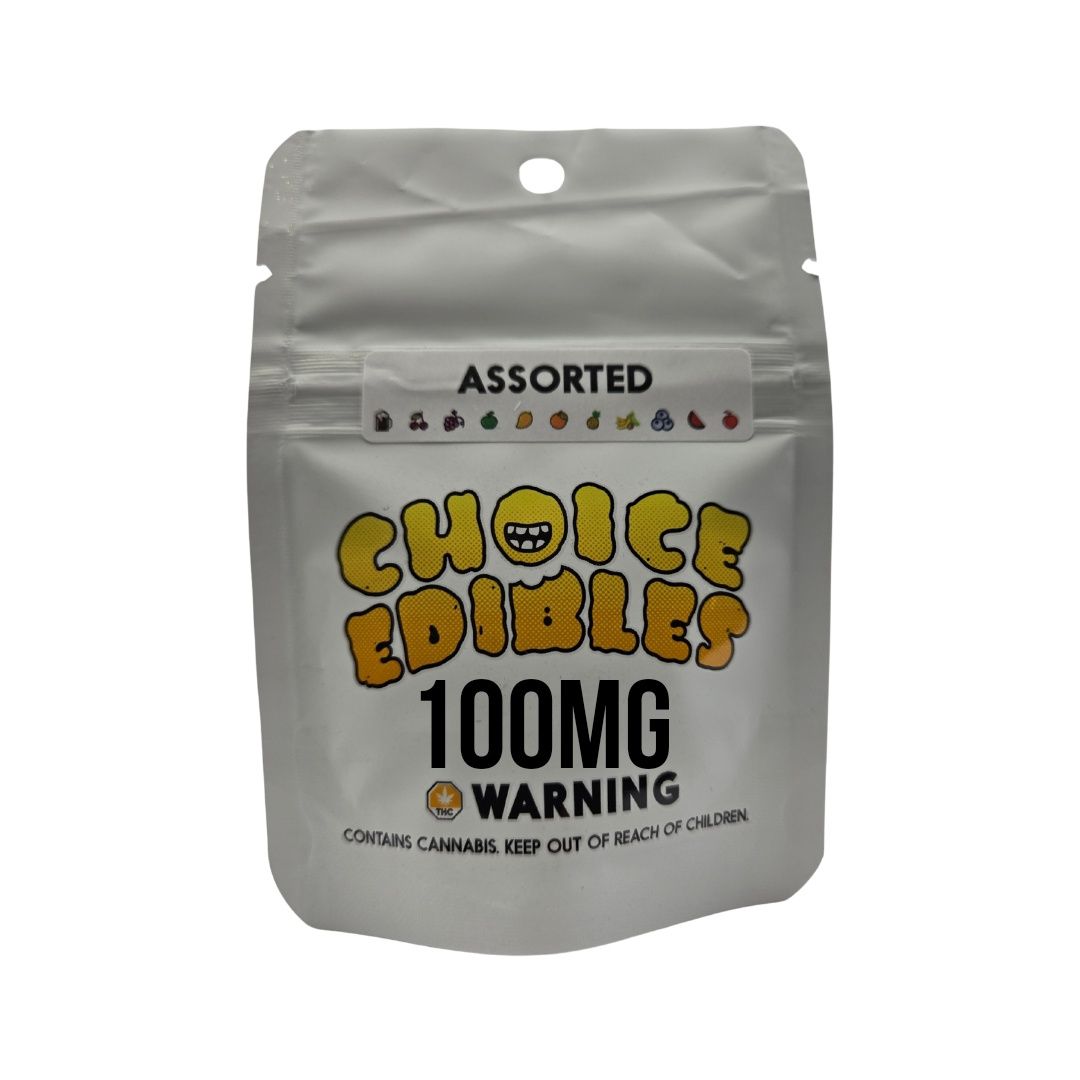 Choice 100mg gummies, Flavor: Assorted