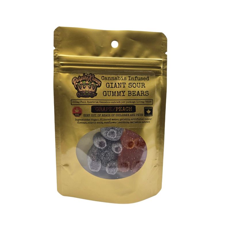 Purple krown gummies, Flavor: Grape/Peach