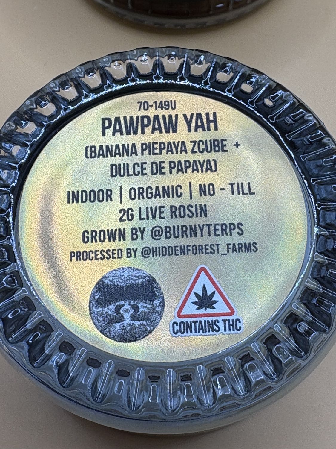 2g Burny Terps (Indoor), Strain: Pawpaw yaya