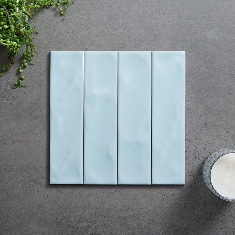 MARLOW TURQUOISE GLOSSY WALL TILE 51-213 75 X 300 X 9.5MM