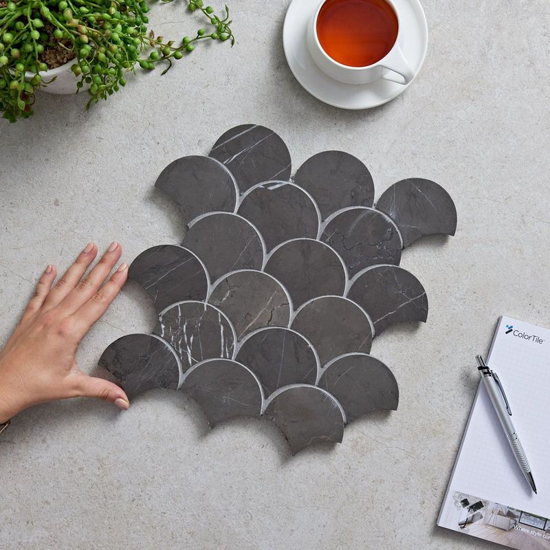 AURA PIETRA GREY HONED FAN 80X68MM (PCE) PGFS8068-H 0.0642m2/Sheet