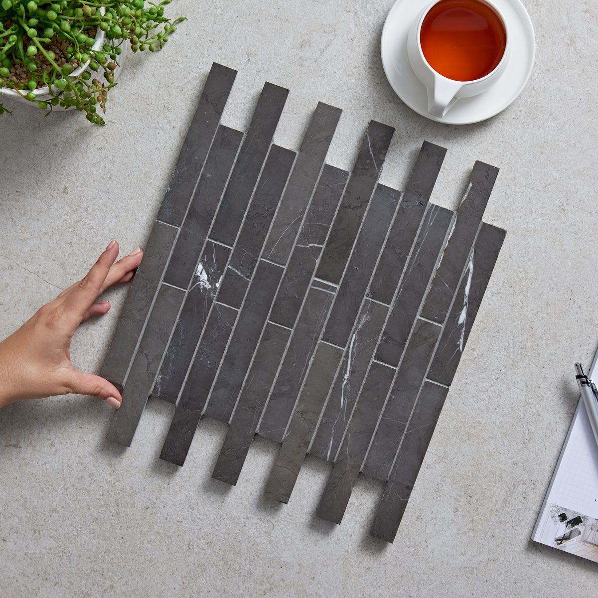 AURA PIETRA GREY HONED BRICK 23X148MM (PCE) PGBR23148-H 0.09m2/Sheet