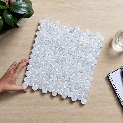 AURA CARRARA HONED PENNY D=23MM CAPR23-H 0.0872m2/Sheet