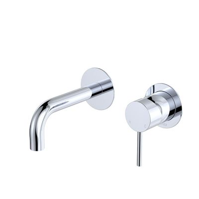 Kaya Basin/Bath Wall Mixer Set, Round Plates, 130mm Outlet