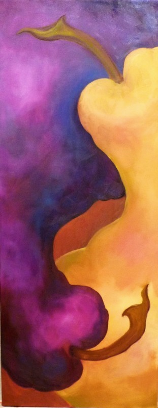 &quot;Caress&quot;  Pair, Original Oil on Canvas, 16&quot; x 40&quot;