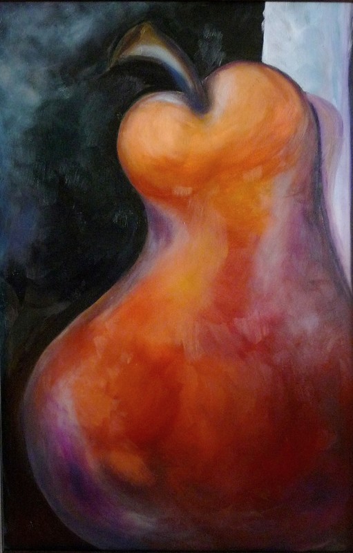 &quot;Lush&quot; Original Oil on Panel, framed in black, 28&quot; x 40&quot;