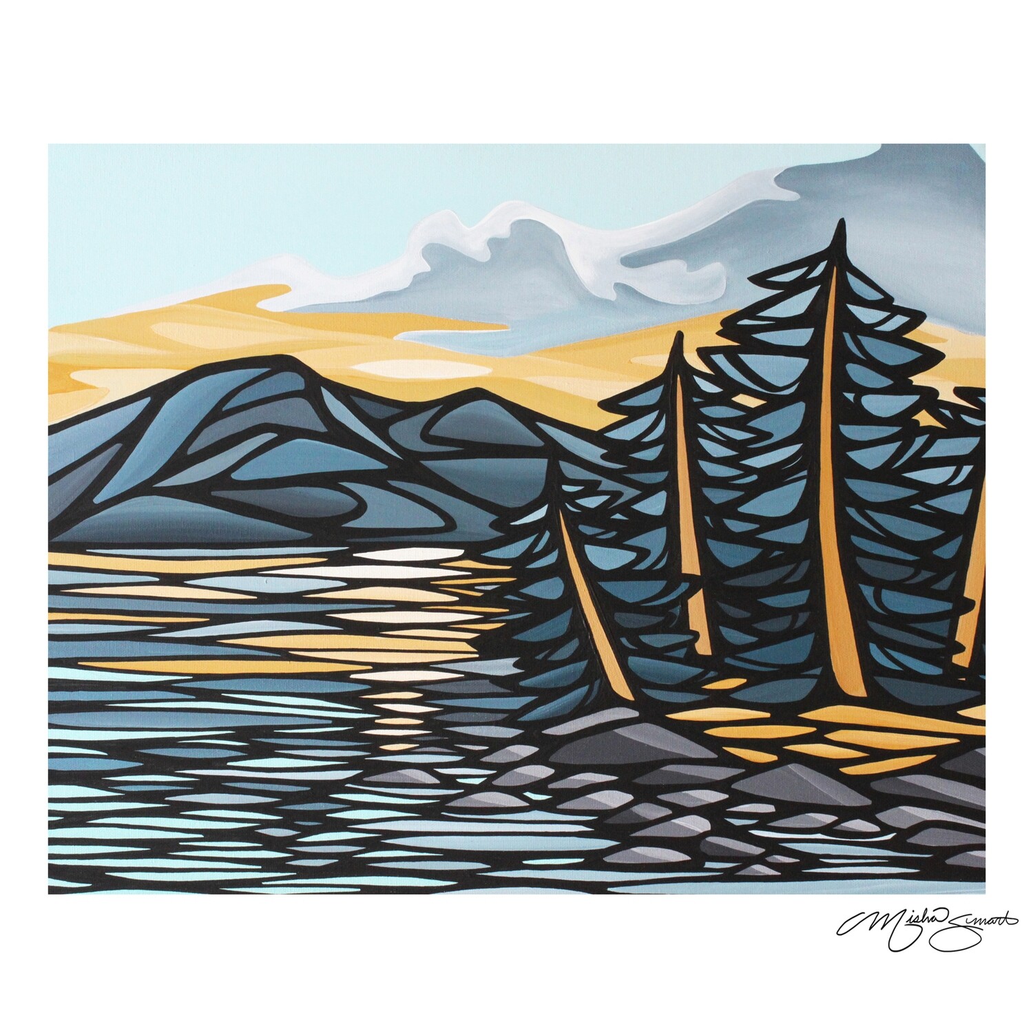 11x14 Framed &#39;Coastal Skies&#39; Print