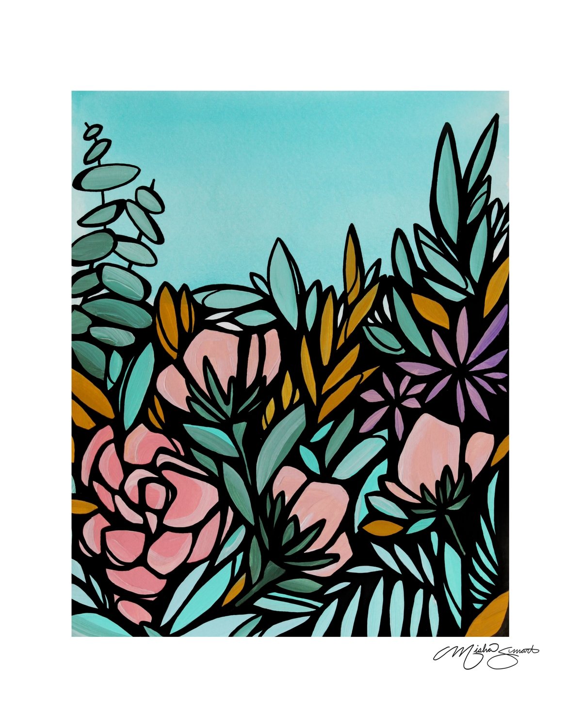 Original Art- Framed 'Floral Study 01'
