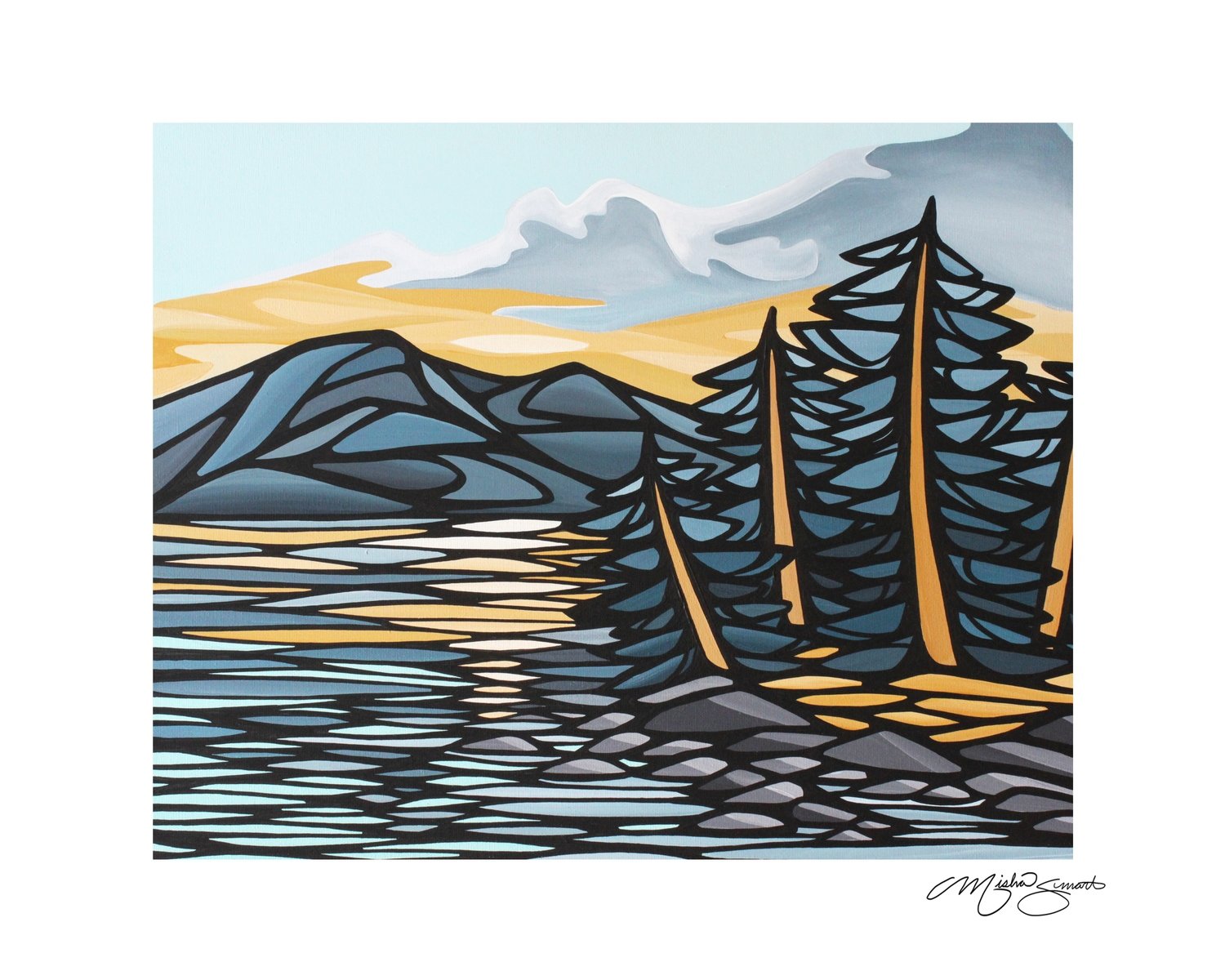 Giclee Print on Canvas- Coastal Skies