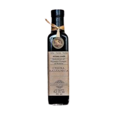 250 ml/8.5 oz bottle of Alta Cucina Crema Balsamica, Italian vinegar with rich, authentic flavor