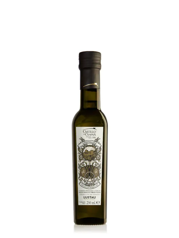 250 ml bottle of Castillo de Canena Arbequina Amontillado Cask Extra Virgin Olive Oil – Spanish EVOO aged in Amontillado sher