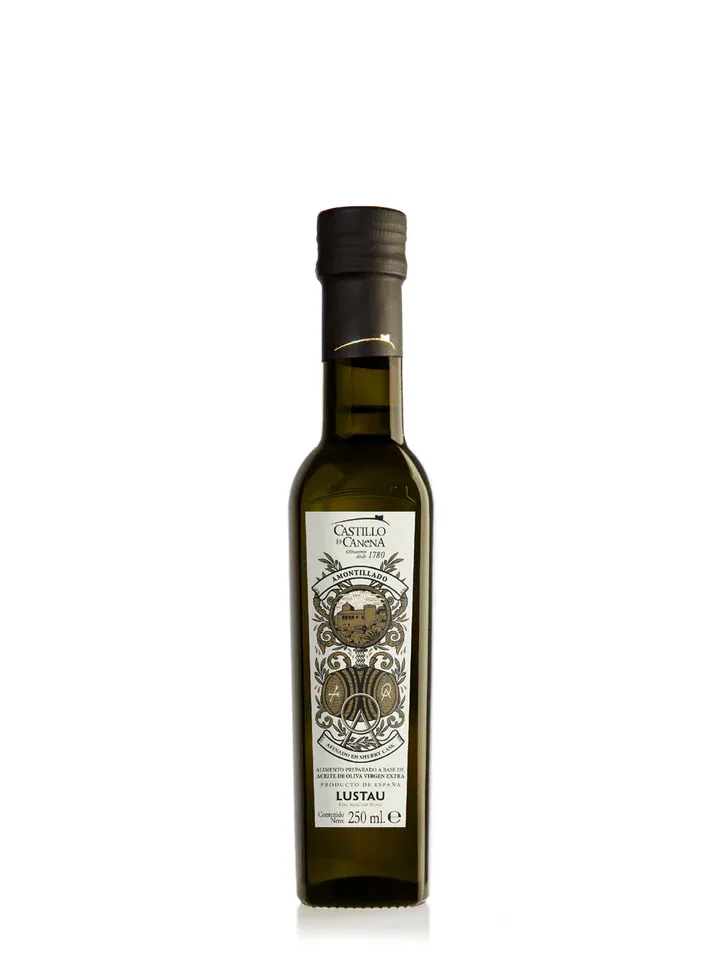 250 ml bottle of Castillo de Canena Arbequina Amontillado Cask Extra Virgin Olive Oil – Spanish EVOO aged in Amontillado sher