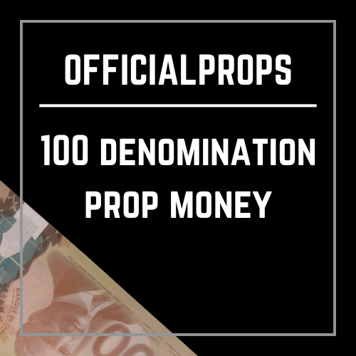 Prop Money Canada: $100 Bills - Full Print - 1 Stack (50pcs) - $5,000