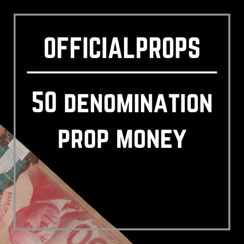 Prop Money Canada: $50 Bills - Full Print - 1 Stack (50pcs) - $2,500