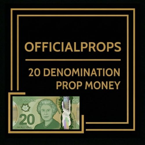 Prop Money Canada: $20 Bills - 1 Stack (50pcs) - $1,000