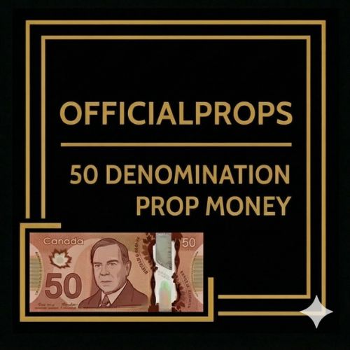 Prop Money Canada: $50 Bills- 1 Stack (50pcs) - $2,500