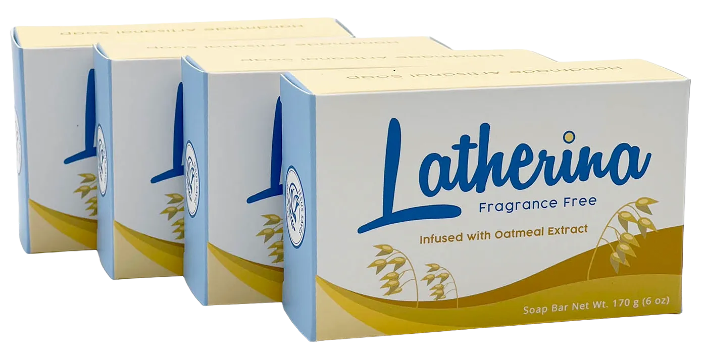 Bar Soap • Fragrance Free Oat Meal Infused •  4 pack