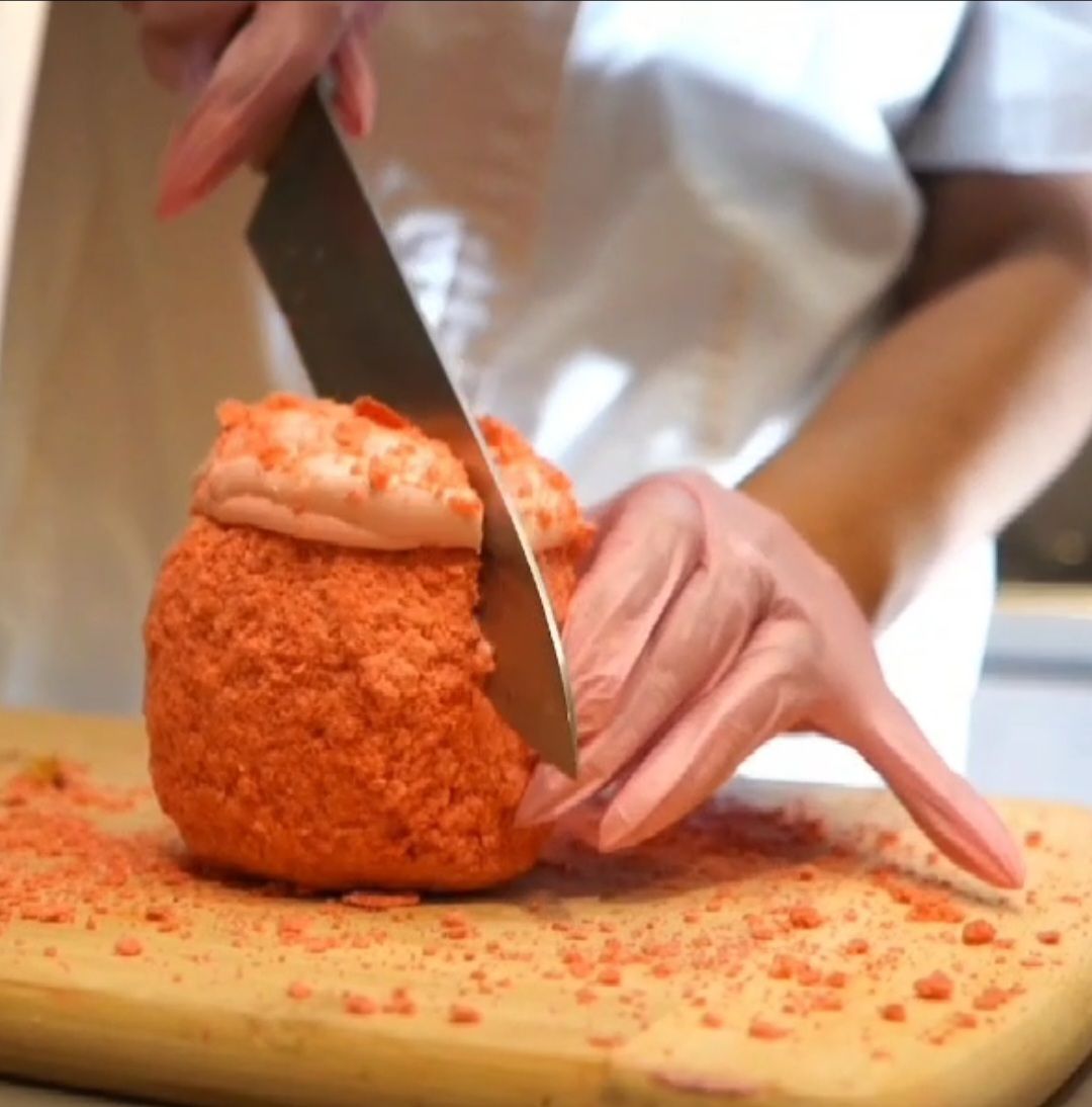 Strawberry Shortcake Stuffed Caramel Apple