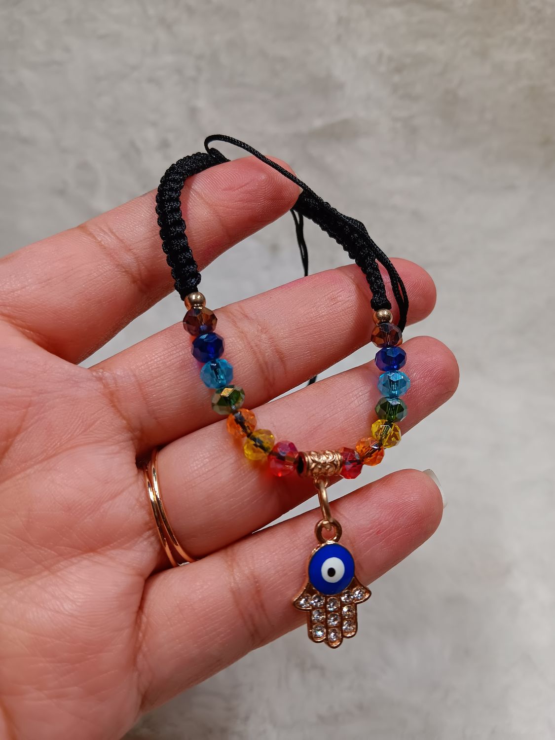 Chakra bracelet with hand