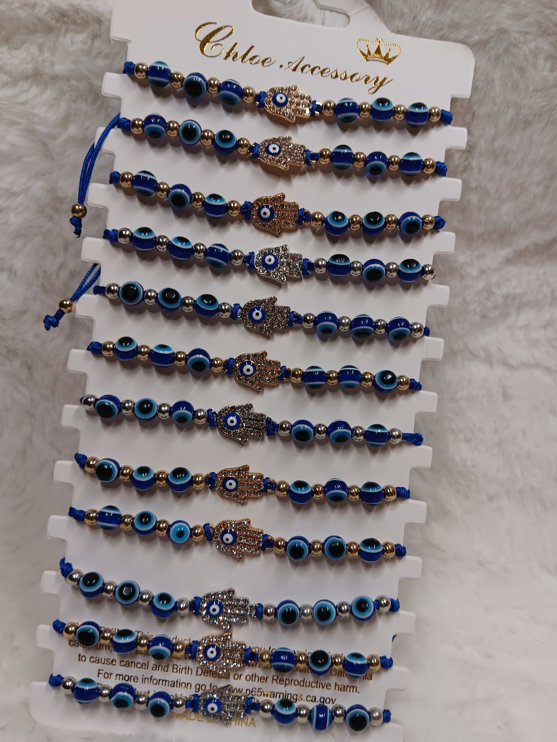 Blue fatima bracelet