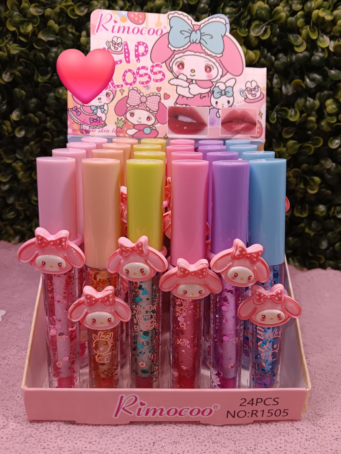 Melody lipgloss with ring set of 6