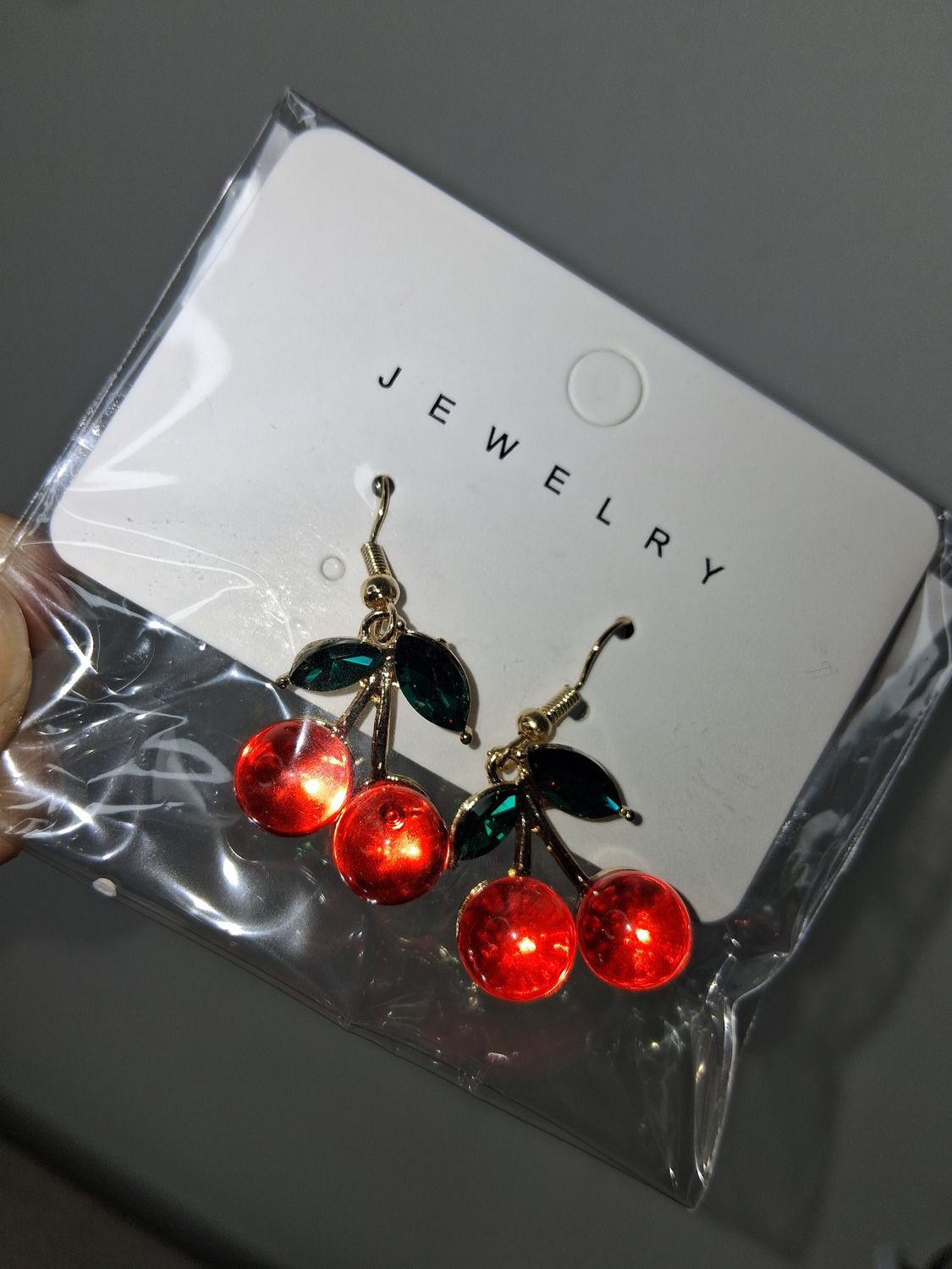 Cherry  Earings Acrylic 