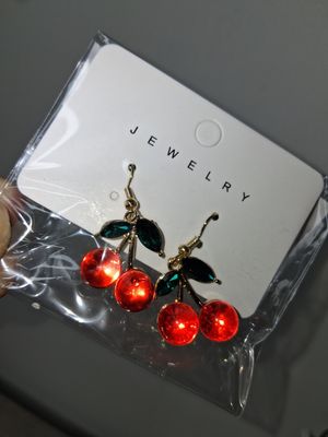 Cherry  Earings Acrylic 