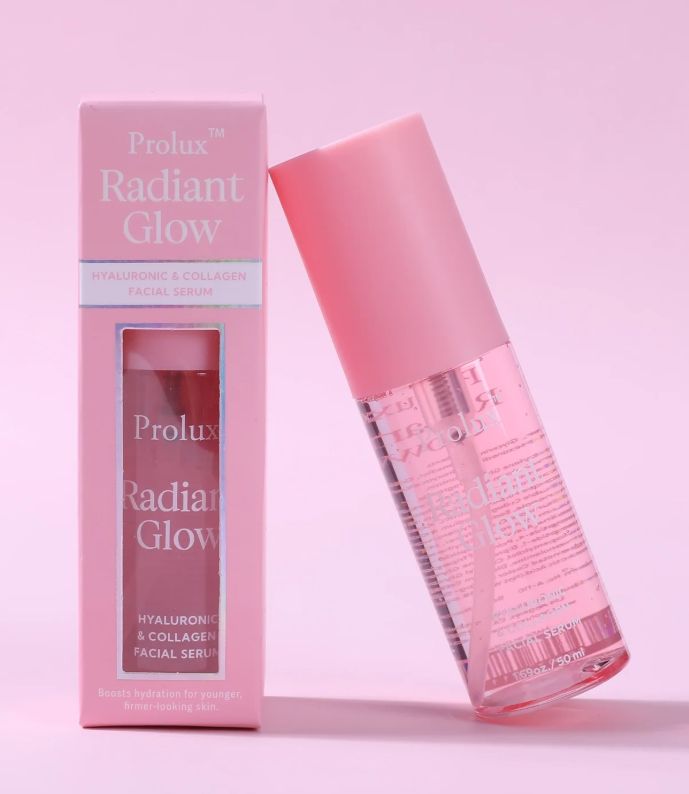 Radiant Glow Hyaluronic &amp; Collagen Facial Serum / Suero Facial Hidratante y de Colágeno Radiant Glow