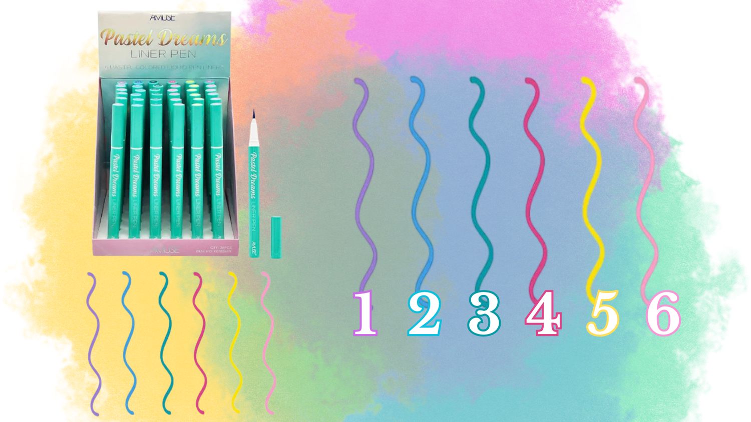 Amuse - Pastel Dream Liner Pen 6 Pastel Colored