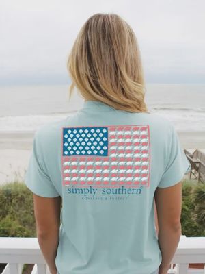 Simply Southern Coastal American Flag Tee