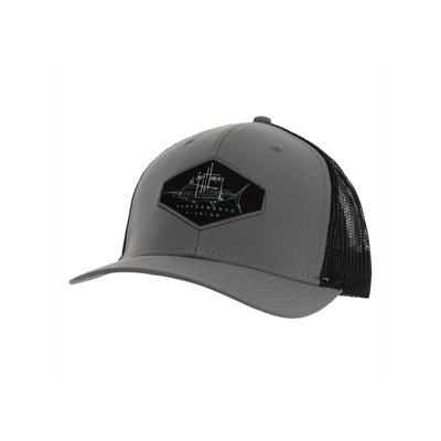 Guy Harvey Marlin Patch Mesh Hat - Sport Grey Heather