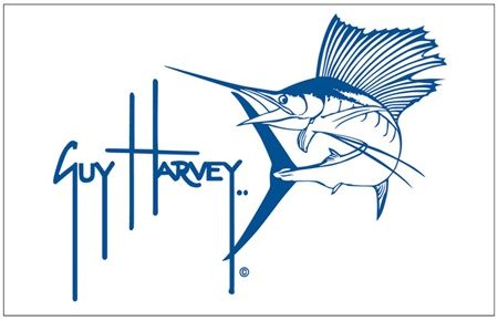 Guy Harvey Marlin Patch Mesh Trucker Hat - Black