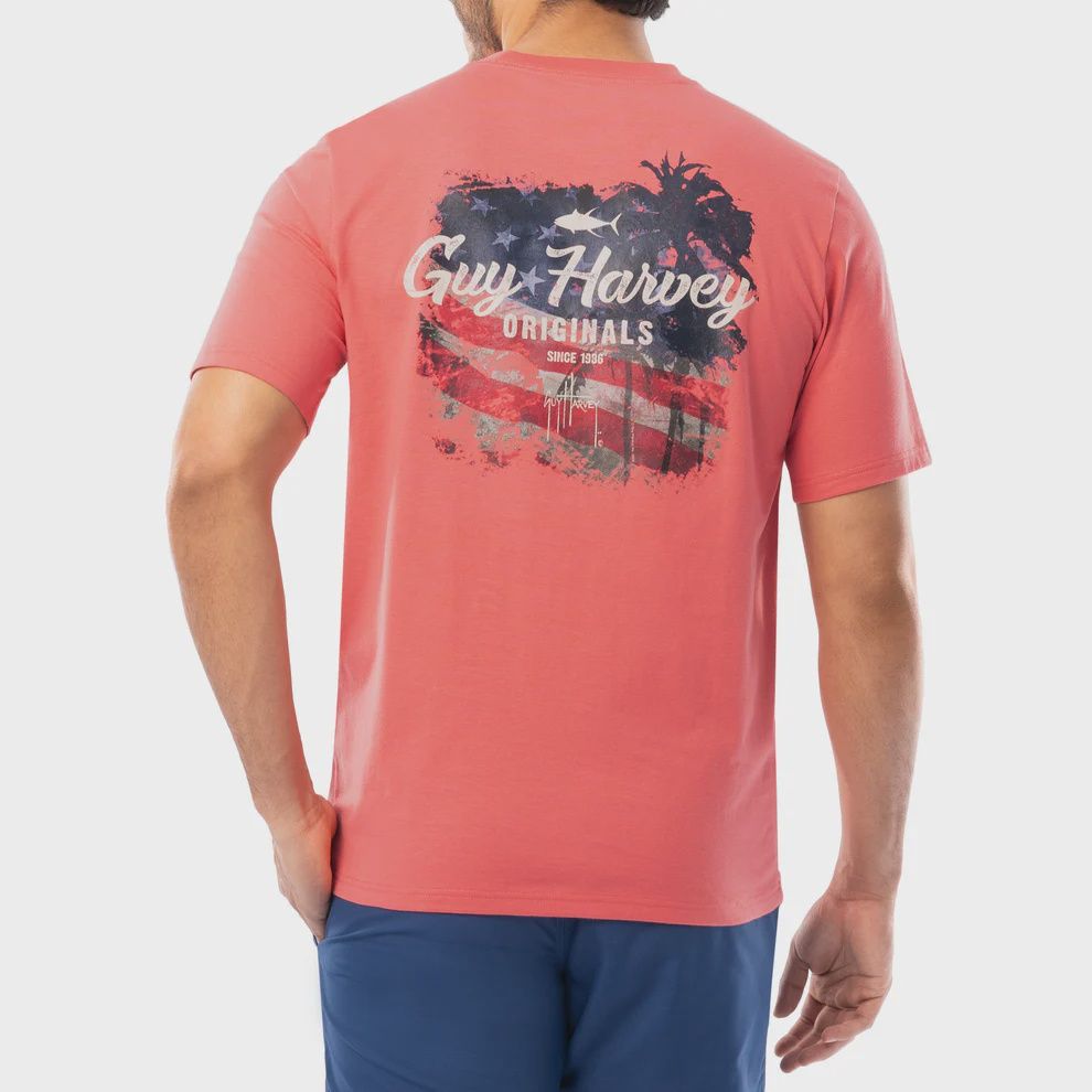 Guy Harvey Men&#39;s Faded Short Sleeve Pocket T-Shirt