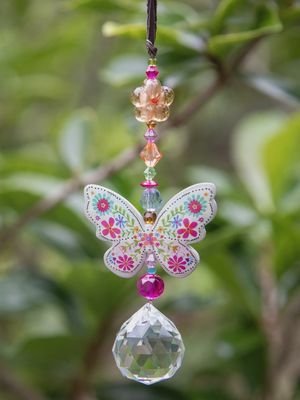 Natural Life Sun Catcher Car Charm - Butterfly