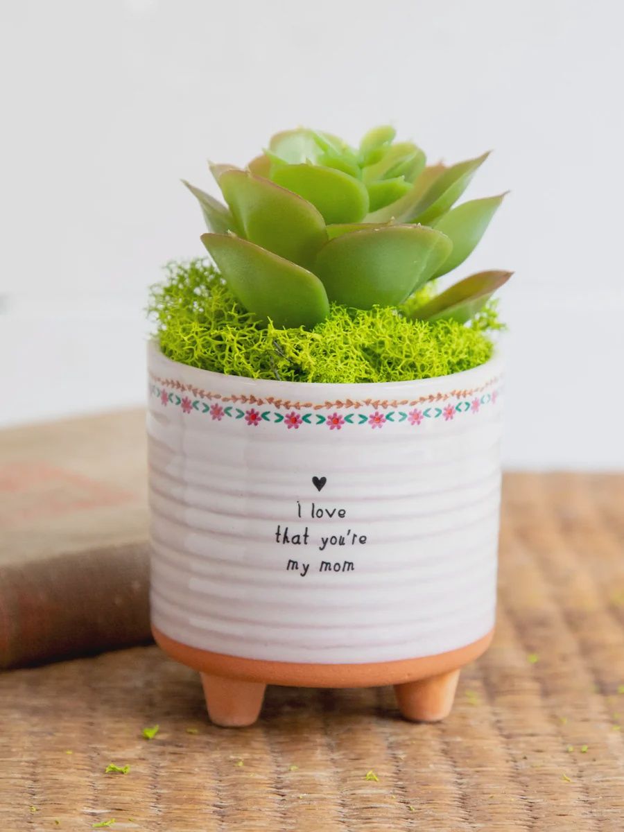 Natural Life Mini Artisan Planter - Mom