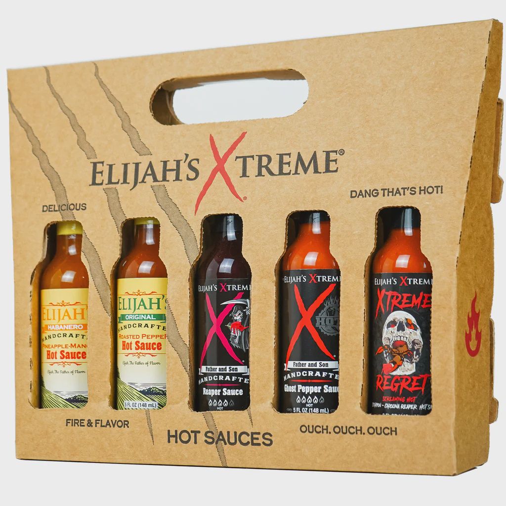5 Pack Hot Sauce Gift Set | Elijah&#39;s Xtreme