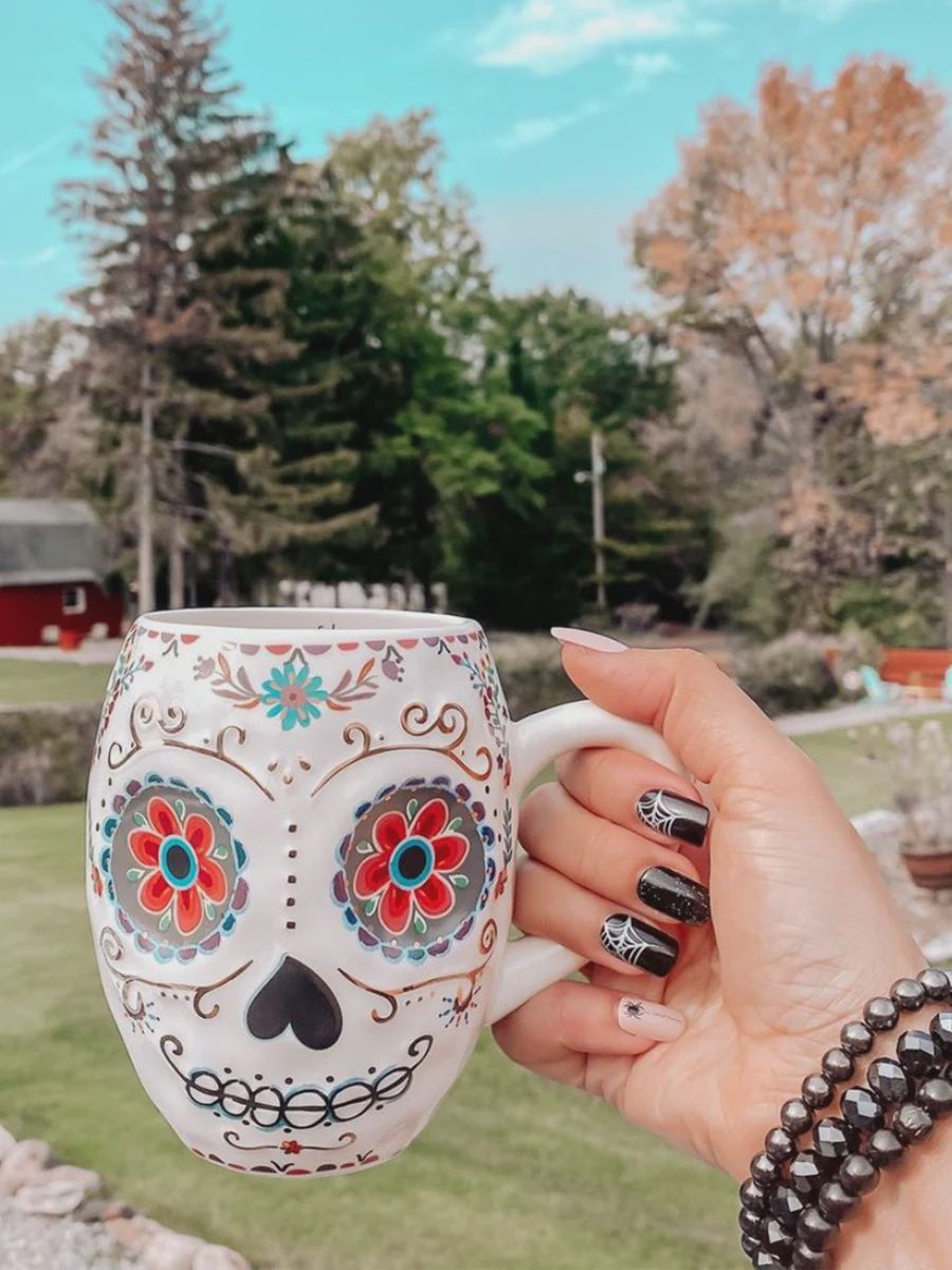 Natural Life Folk Art Coffee Mug - Coco The Sugar Skull