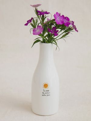 Natural Life Ceramic Bud Vase - Sunshine You Make The World Better