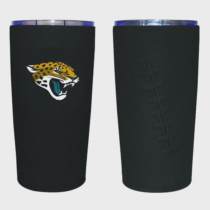 20oz Stainless Steel Silicone Grip Tumbler  - Jacksonville Jaguars
