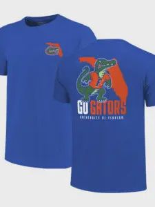 Florida Gators T-shirt- Royal Headline Mascot