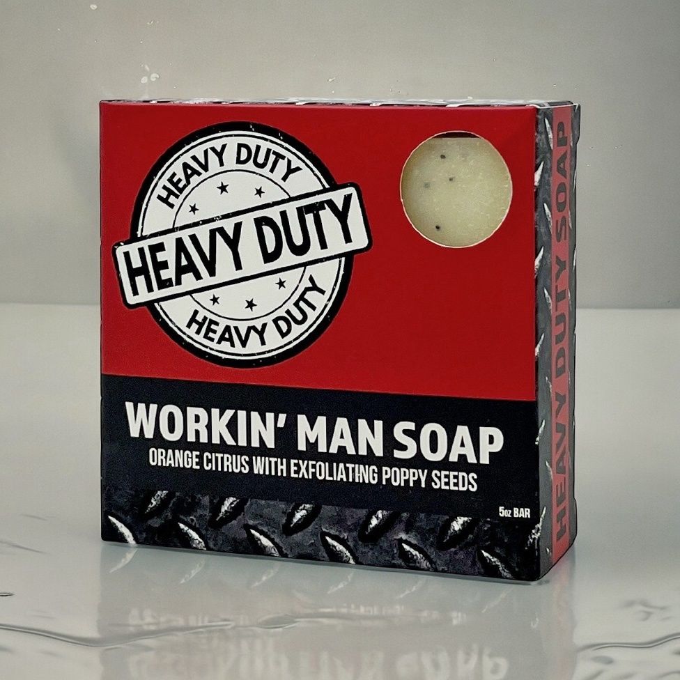 Workin&#39; Man Heavy Duty Soap | Orange Citrus &amp; Poppy Seeds