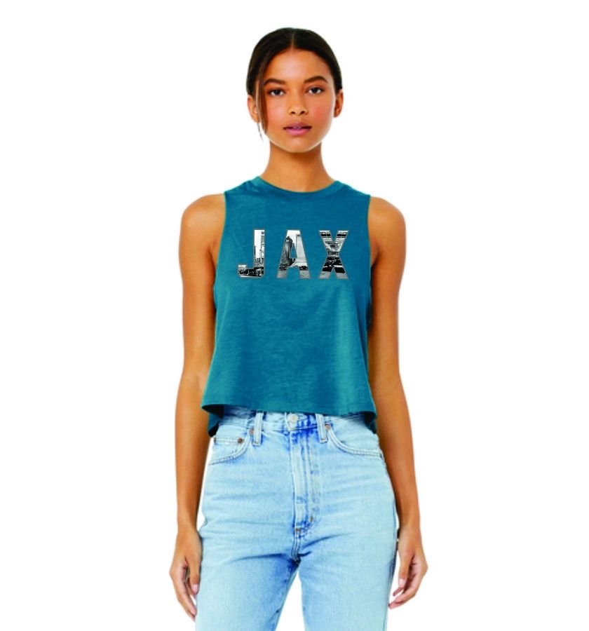Jax Crop Tee - Teal