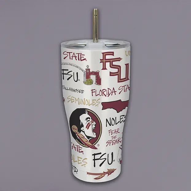 NCAA FSU Icon Metal 30 oz Tumbler