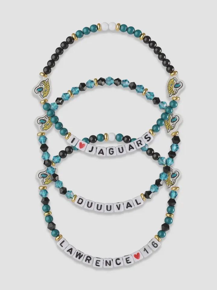 Jacksonville Jaguars 3pc Friendship Bracelet Set