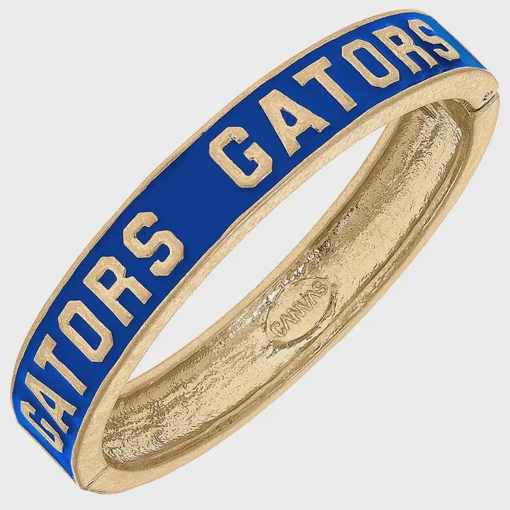 Florida Gators Enamel Logo Hinge Bangle - Royal