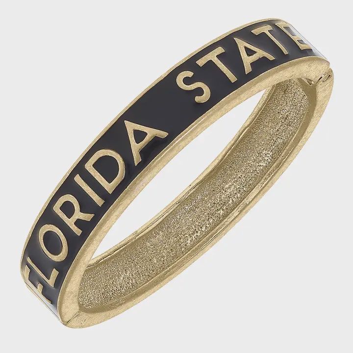 Florida State Seminoles Enamel Hinge Bangle - Black